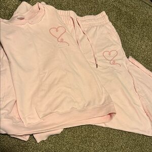 Western Matching Pink Cowboy Sweat Set